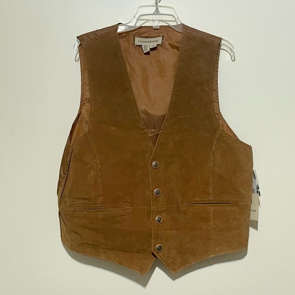 Colebrook & Co Jackets & Coats Nwt Colebrook Co Suede Leather Vest